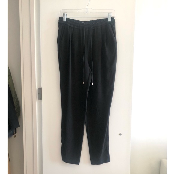 Zara Drawstring Basic Collection Black Pants - Picture 6 of 10